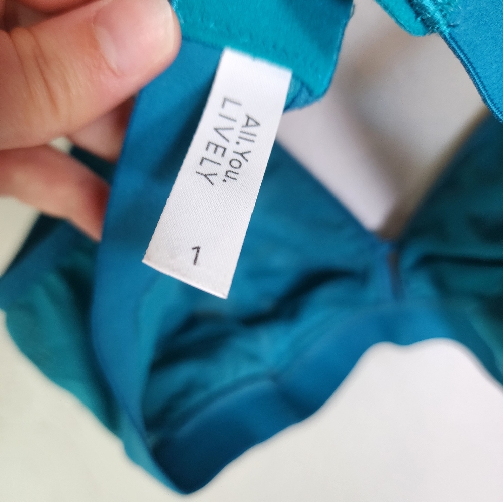 Lively Clamatis Blue Mesh Bralette Size 1 - Picture 4 of 5